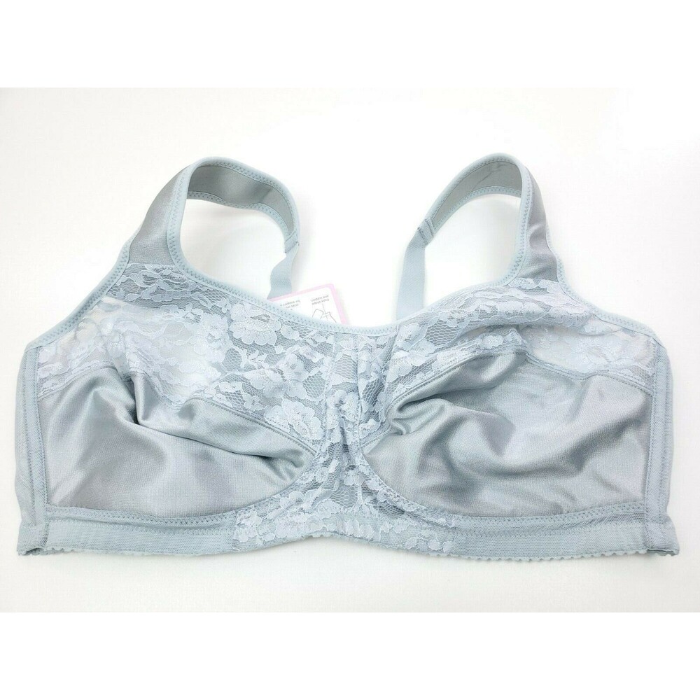 Comfort Choice Easy Enhancer Everyday Bra Back Closure 42C Gray Lace